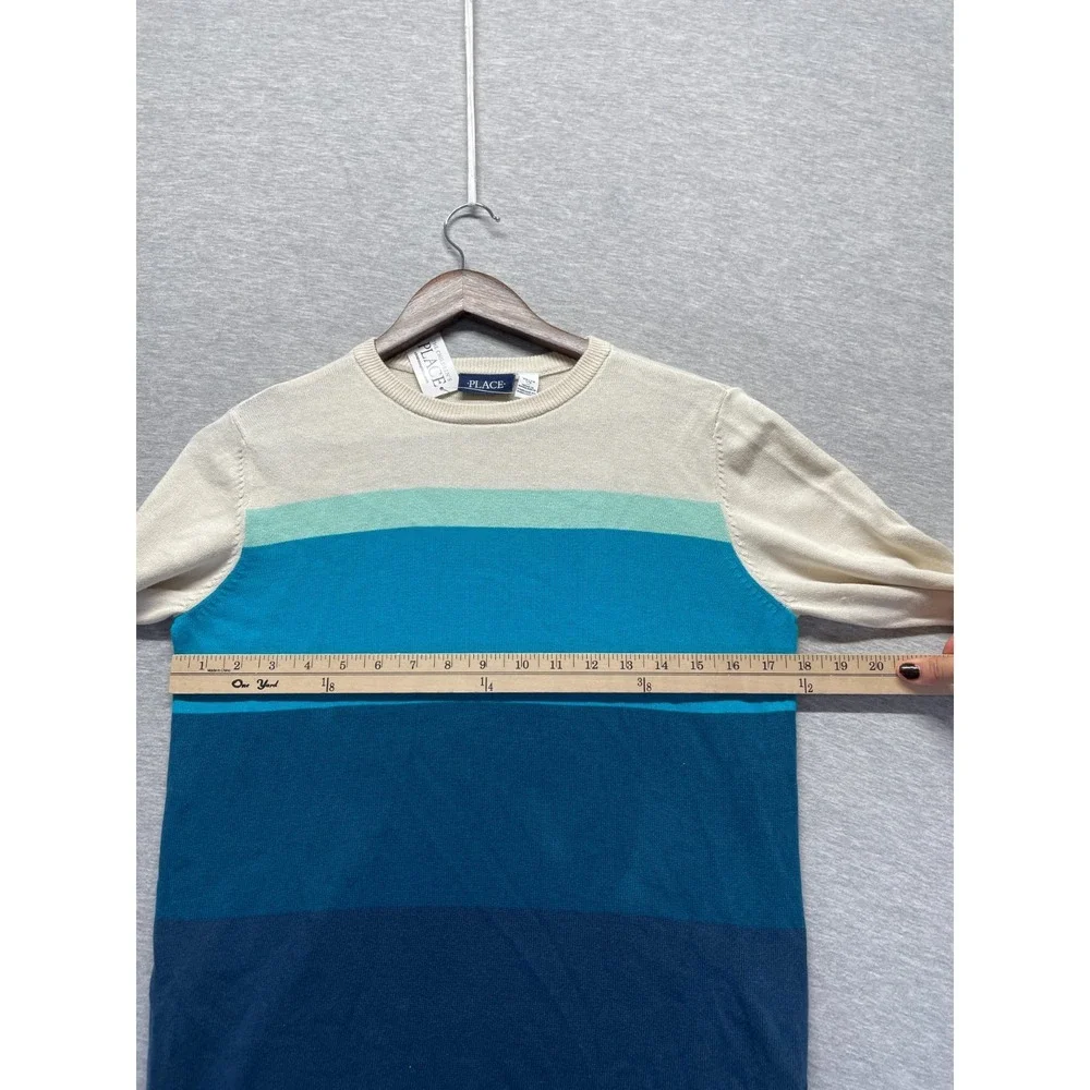 The Children's Place Sweater Boys Large (10/12) Multicolor Colorblock Tight Knit